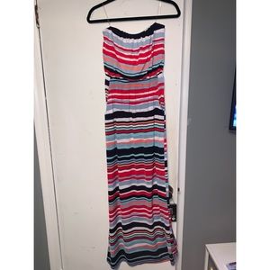 Strapless maxi dress